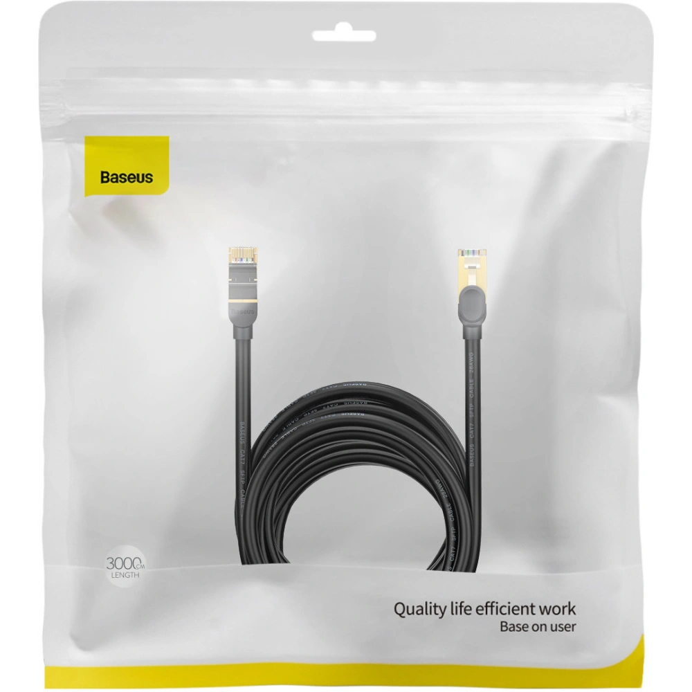 Wholesale Ethernet Cable Baseus Speed Seven RJ45 10Gbps 30m black - BSU3559 - {ean13} - Hurt