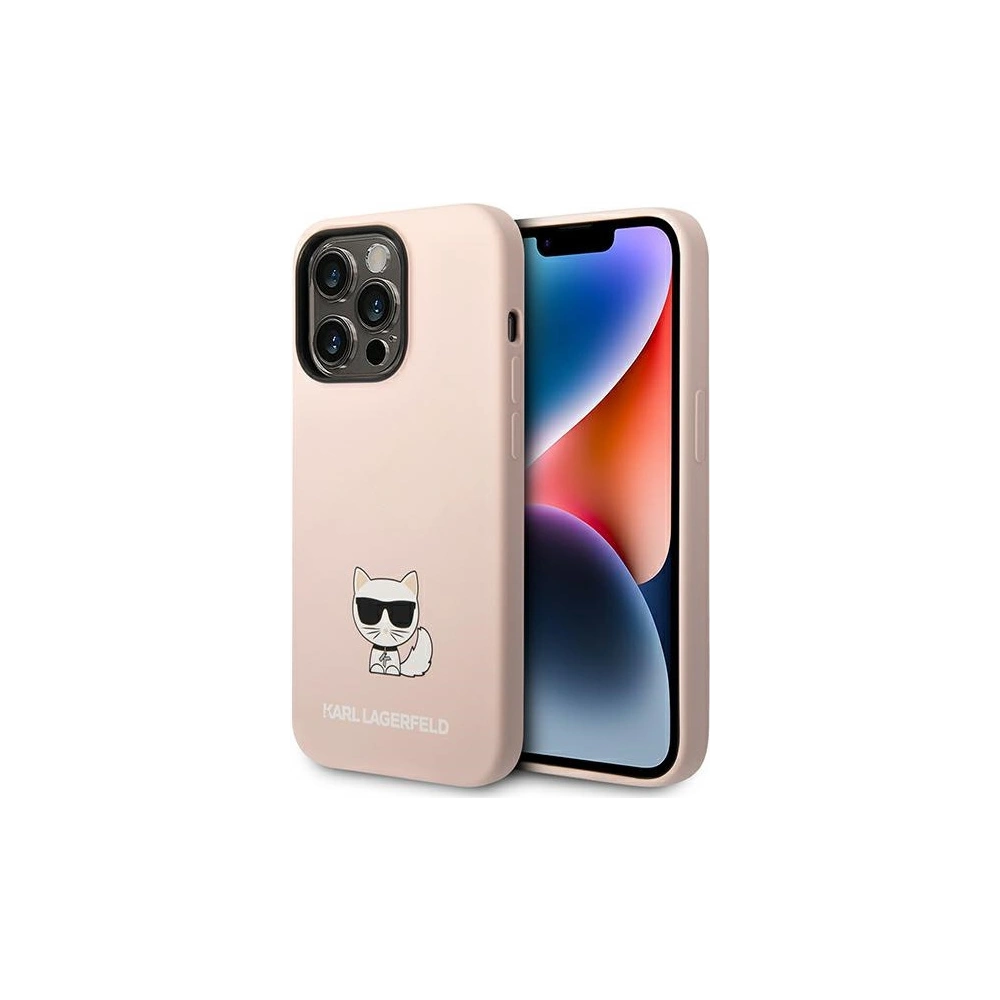 Hurtownia GSM - Etui Karl Lagerfeld KLHCP14LSLCTPI Apple iPhone 14 Pro hardcase roz cu luminiță / light pink Silicone Choupette Body - KLD1073 - {ean13} - Hurt