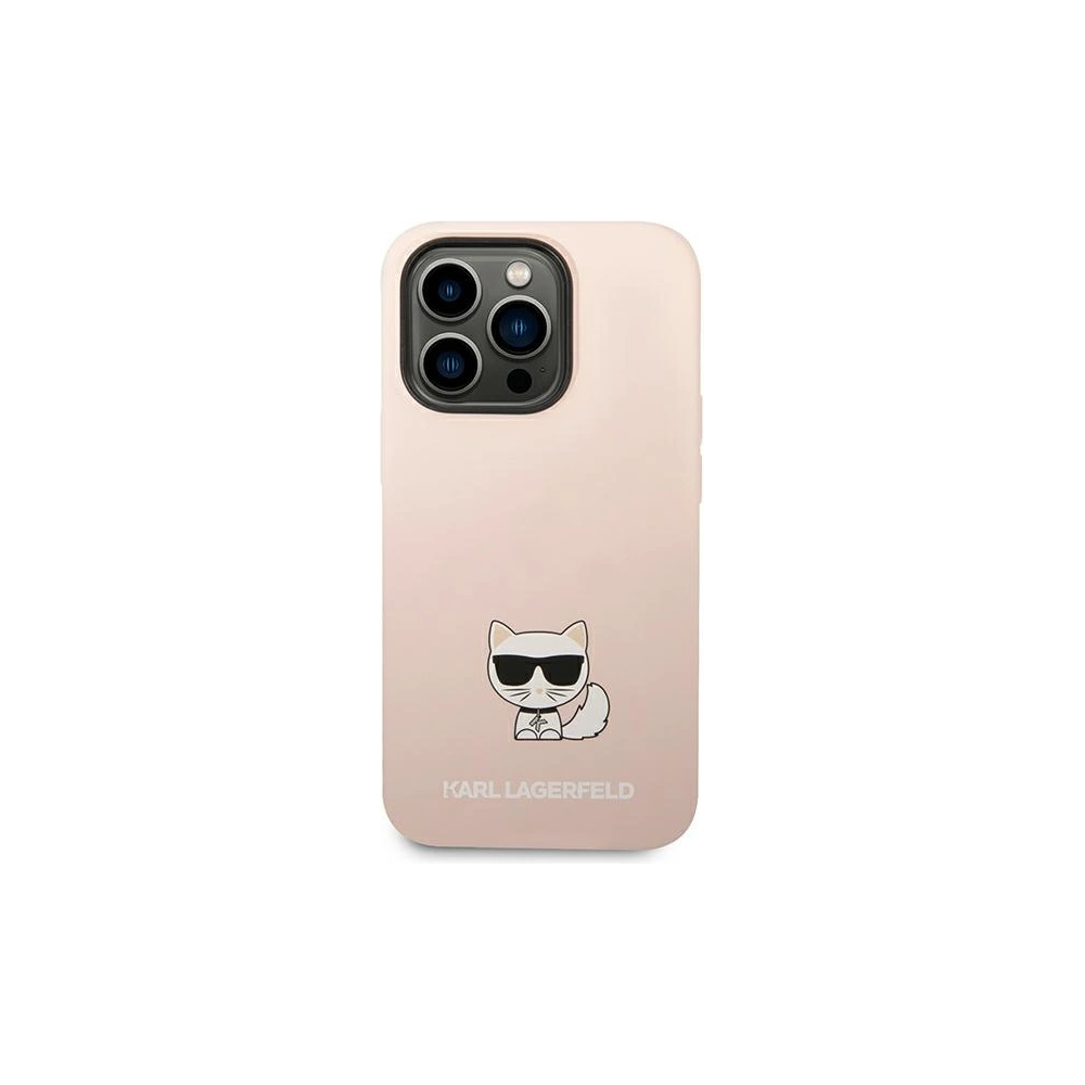 Hurtownia GSM - Etui Karl Lagerfeld KLHCP14LSLCTPI Apple iPhone 14 Pro hardcase roz cu luminiță / light pink Silicone Choupette Body - KLD1073 - {ean13} - Hurt