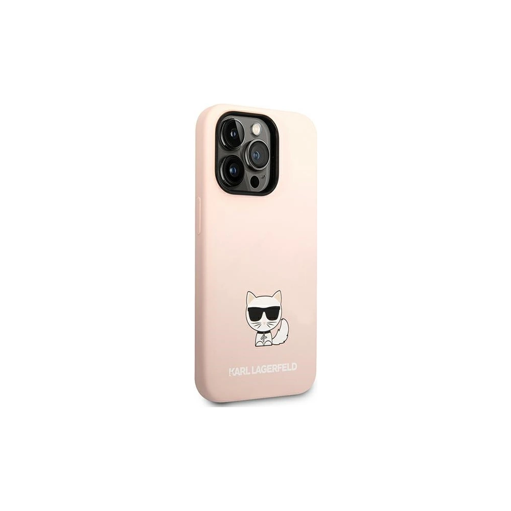 Hurtownia GSM - Etui Karl Lagerfeld KLHCP14LSLCTPI Apple iPhone 14 Pro hardcase roz cu luminiță / light pink Silicone Choupette Body - KLD1073 - {ean13} - Hurt