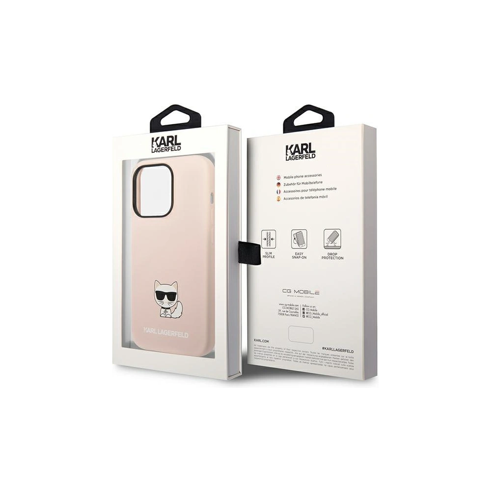 Hurtownia GSM - Etui Karl Lagerfeld KLHCP14LSLCTPI Apple iPhone 14 Pro hardcase roz cu luminiță / light pink Silicone Choupette Body - KLD1073 - {ean13} - Hurt