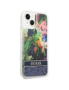 Hurtownia GSM - Etui Guess GUHCP14SLFLSB Apple iPhone 14 albastru/blue hardcase Flower Liquid Glitter - GUE2062 - {ean13} - Hurt