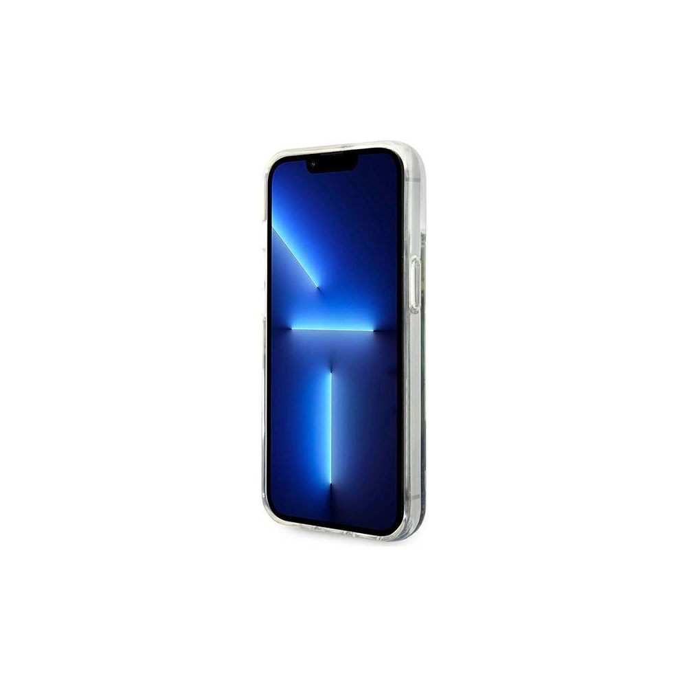Hurtownia GSM - Etui Guess GUHCP14SLFLSB Apple iPhone 14 albastru/blue hardcase Flower Liquid Glitter - GUE2062 - {ean13} - Hurt