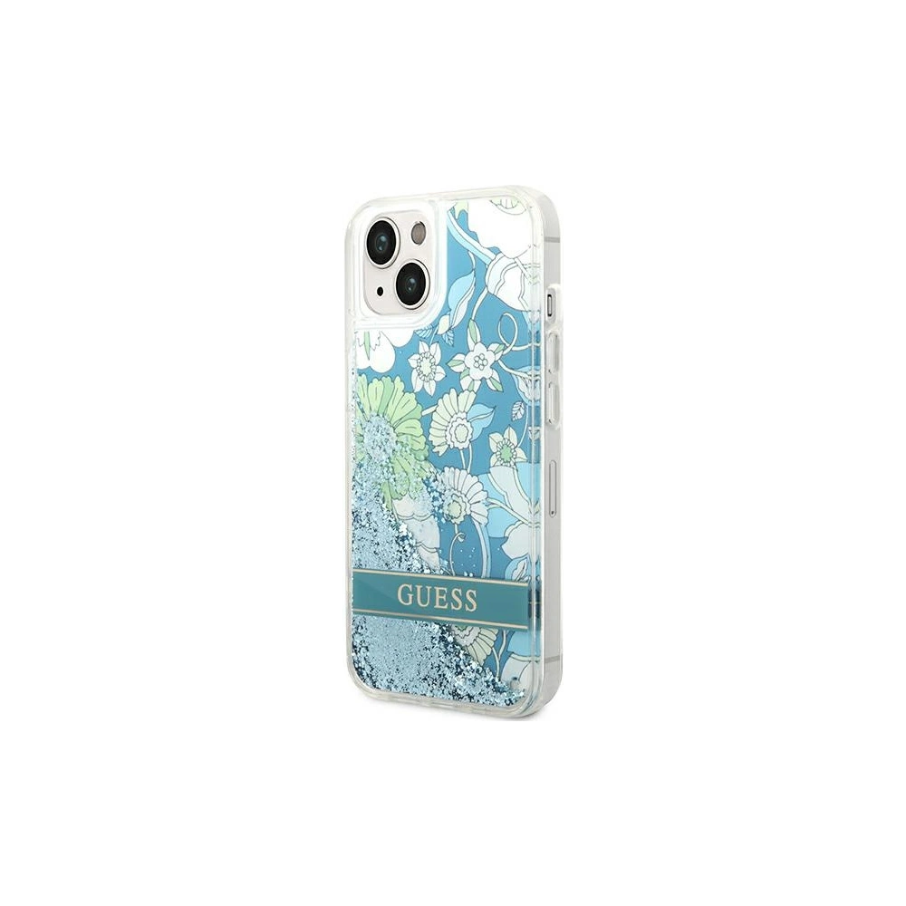 Hurtownia GSM - Case Guess GUHCP14SLFLSN Apple iPhone 14 grün/hardcase Flower Liquid Glitter - GUE2063 - {ean13} - Hurt