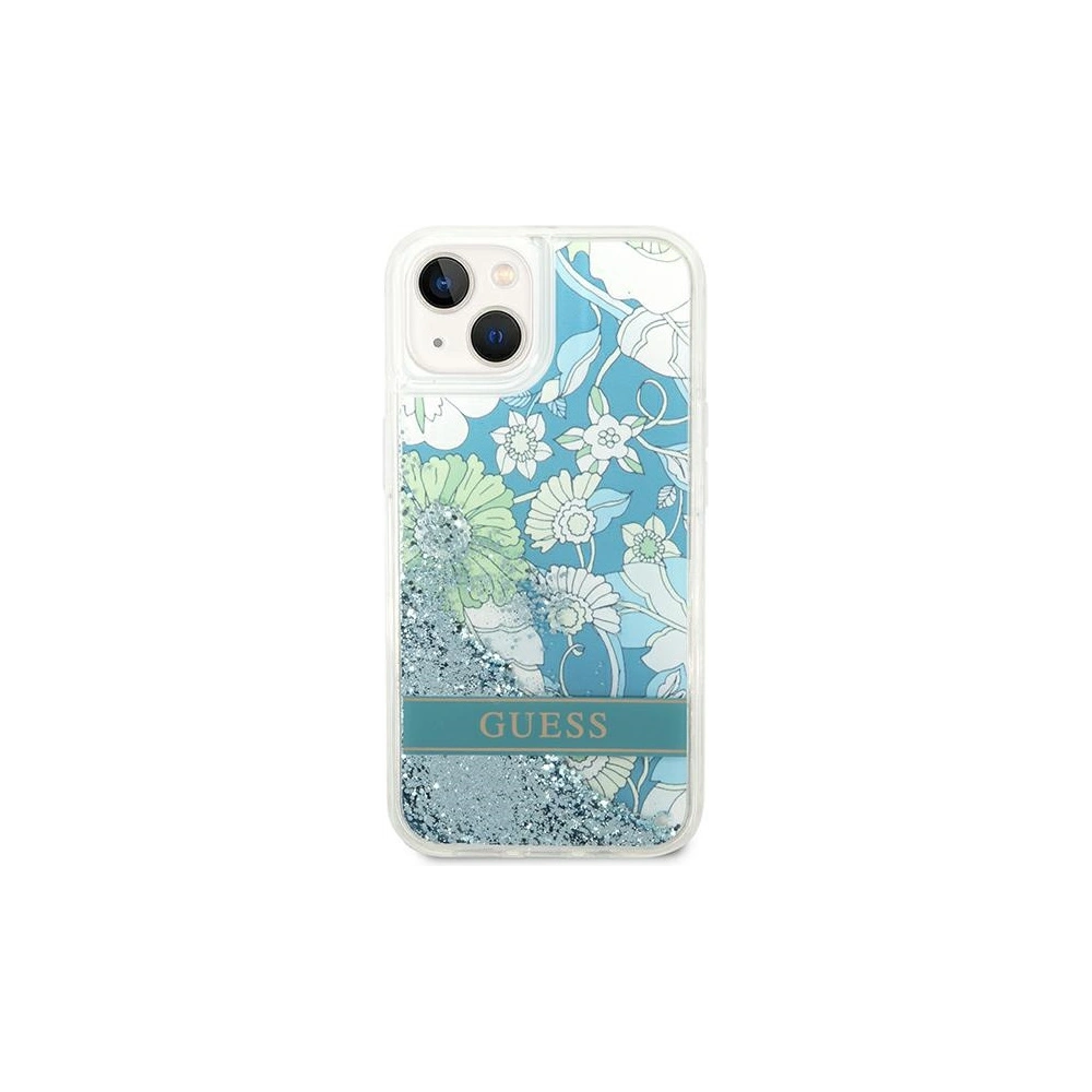 Hurtownia GSM - Case Guess GUHCP14SLFLSN Apple iPhone 14 grün/hardcase Flower Liquid Glitter - GUE2063 - {ean13} - Hurt