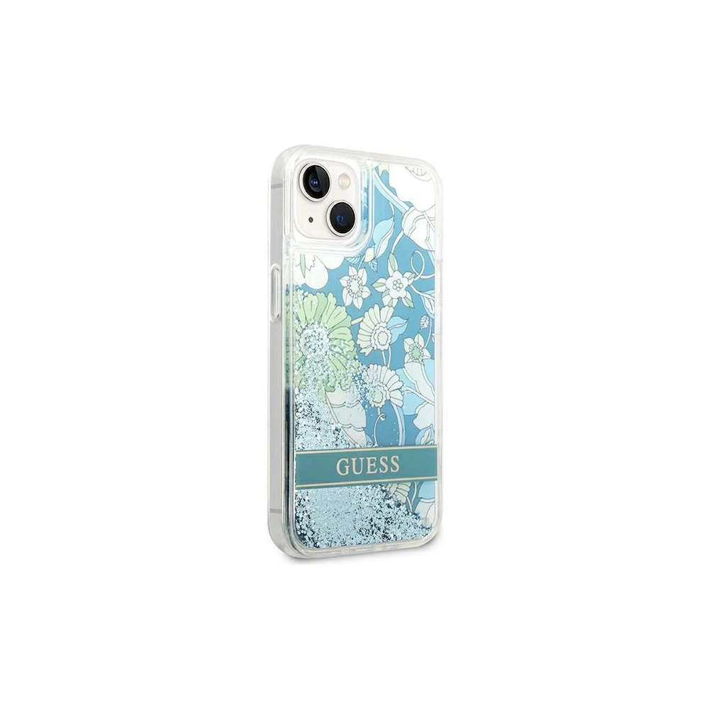 Hurtownia GSM - Case Guess GUHCP14SLFLSN Apple iPhone 14 grün/hardcase Flower Liquid Glitter - GUE2063 - {ean13} - Hurt
