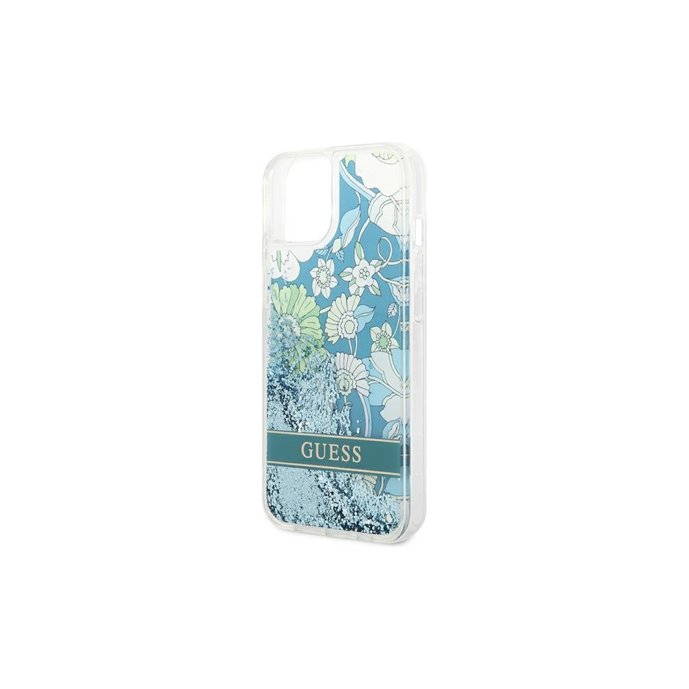 Hurtownia GSM - Case Guess GUHCP14SLFLSN Apple iPhone 14 grün/hardcase Flower Liquid Glitter - GUE2063 - {ean13} - Hurt