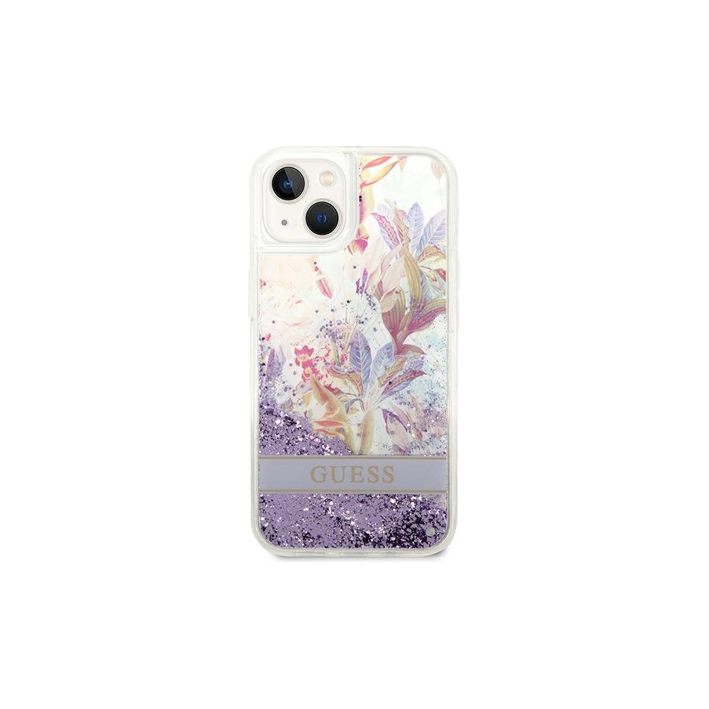 Hurtownia GSM - Etui Guess GUHCP14SLFLSU Apple iPhone 14 lila/purple kemény hátlap Virágos Folyékony Csillám - GUE2064 - {ean13} - Hurt