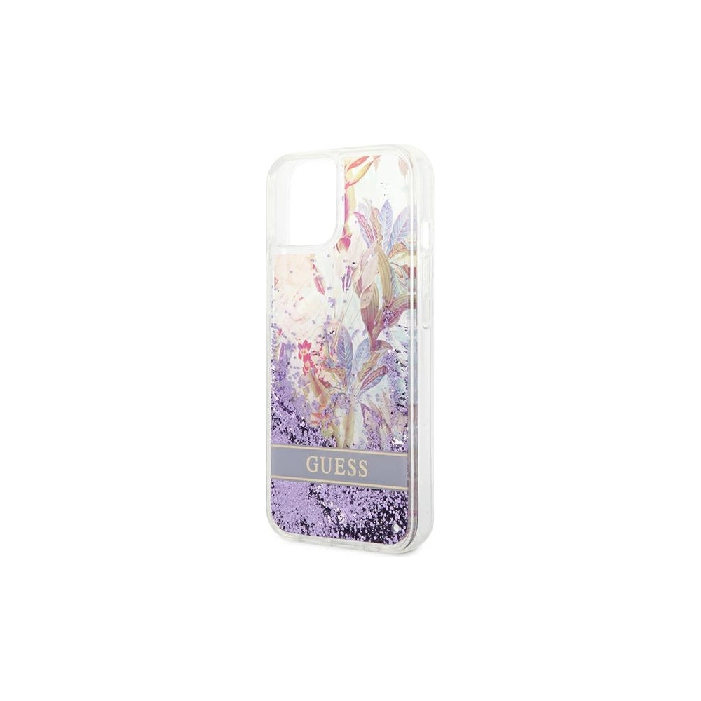 Hurtownia GSM - Etui Guess GUHCP14SLFLSU Apple iPhone 14 lila/purple kemény hátlap Virágos Folyékony Csillám - GUE2064 - {ean13} - Hurt