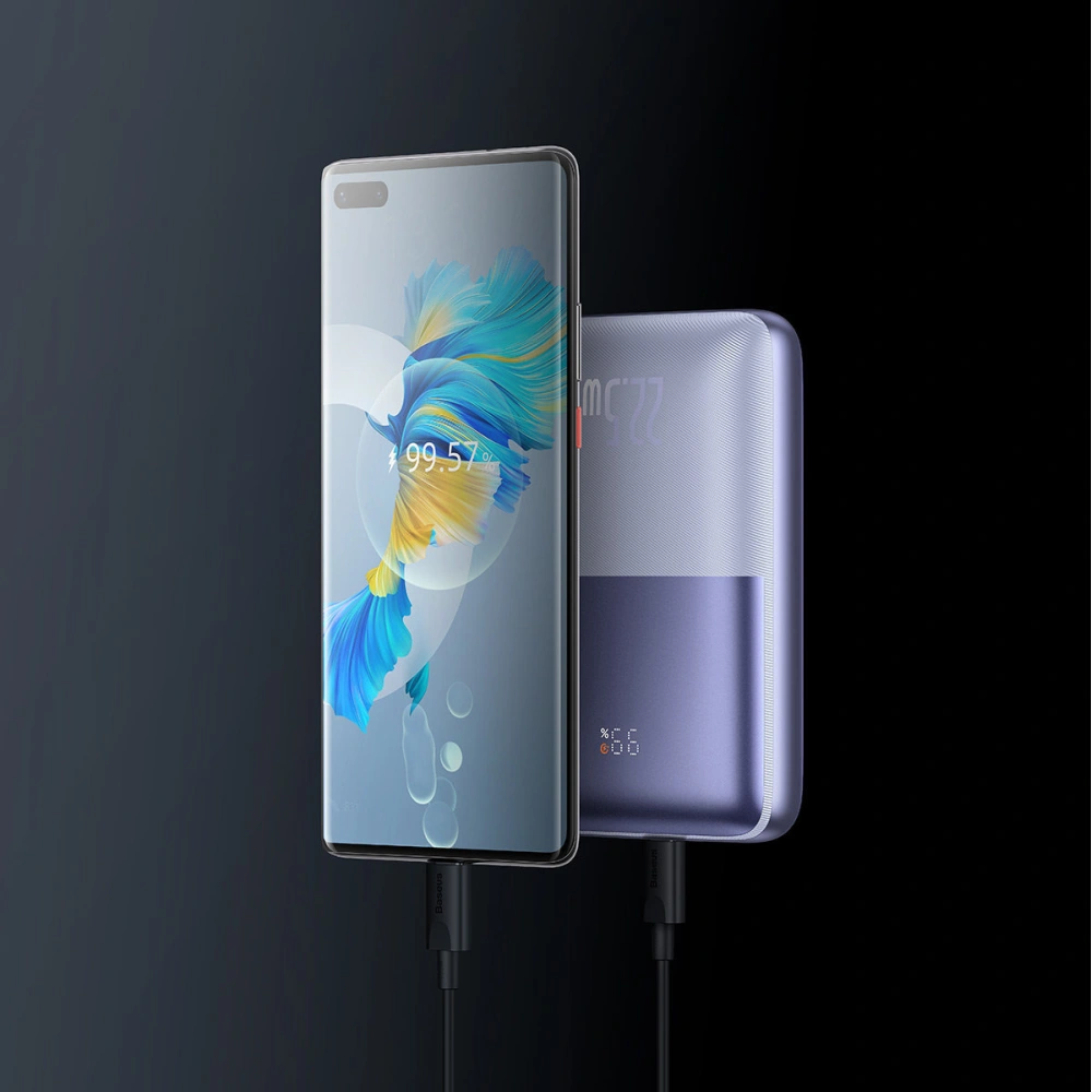 Wholesale Powerbank Baseus Bipow Pro 20000mAh 22.5W + USB-A - USB-C cable 3A 0.3m purple - BSU3562 - {ean13} - Hurt