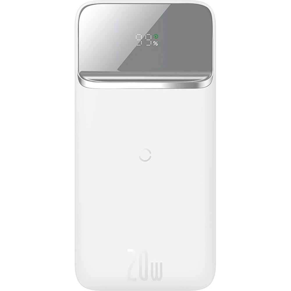 Wholesale Powerbank Baseus Magnetic 10000mAh 20W Overseas Edition + USB-A - USB-C cable white - BSU3564 - {ean13} - Hurt