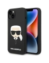 Case Karl Lagerfeld KLHCP14SSLKHBK Apple iPhone 14 Hardcase schwarz/black Silikon Karls Kopf