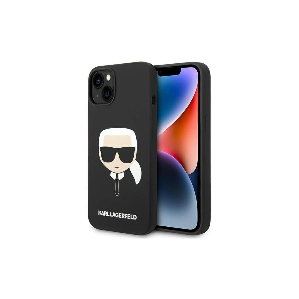 Hurtownia GSM - Etui Karl Lagerfeld KLHCP14SSLKHBK Apple iPhone 14 hardcase černý/black Silicone Karl`s Head - KLD1078 - {ean13} - Hurt