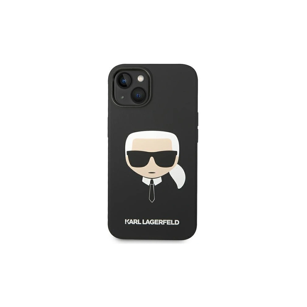 Hurtownia GSM - Etui Karl Lagerfeld KLHCP14SSLKHBK Apple iPhone 14 hardcase černý/black Silicone Karl`s Head - KLD1078 - {ean13} - Hurt