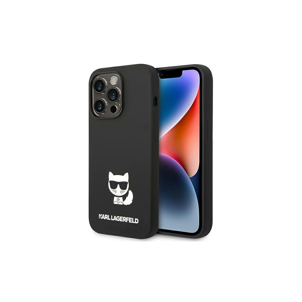 Wholesale Karl Lagerfeld KLHCP14XSLCTBK Apple iPhone 14 Pro Max hardcase black Silicone Choupette Body - KLD1079 - {ean13} - Hurt