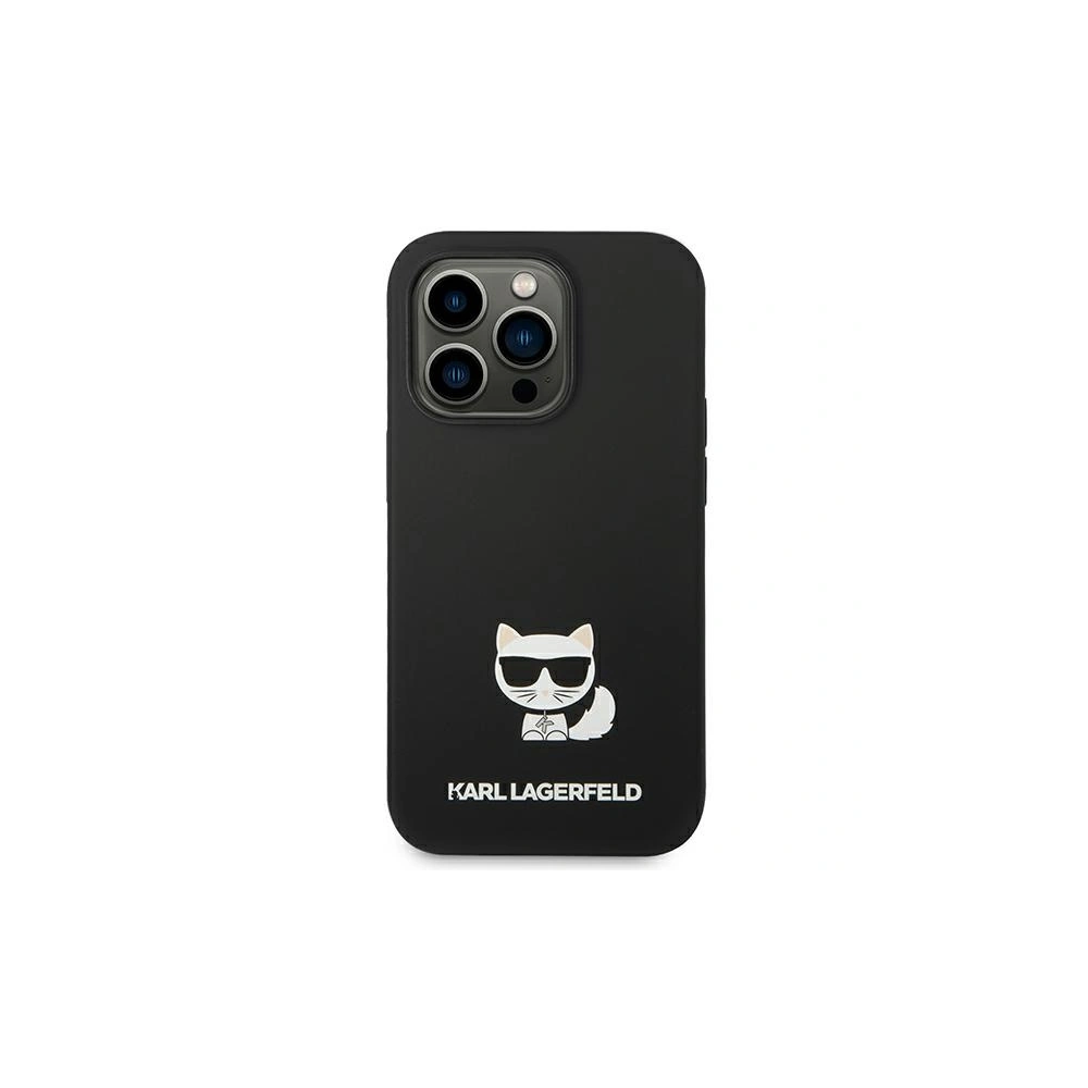 Wholesale Karl Lagerfeld KLHCP14XSLCTBK Apple iPhone 14 Pro Max hardcase black Silicone Choupette Body - KLD1079 - {ean13} - Hurt