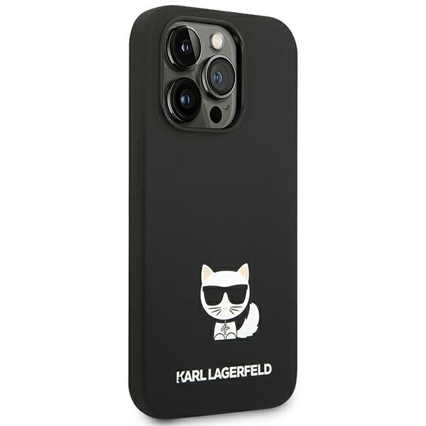 Kryt Karl Lagerfeld KLHCP14XSLCTBK Apple iPhone 14 Pro Max hardcase black Silicone Choupette Body