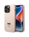 Karl Lagerfeld KLHCP14XSLCTPI Apple iPhone 14 Pro Max hardcase light pink Silicone Choupette Body