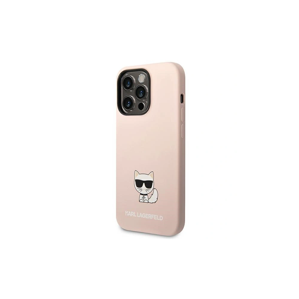 Hurtownia GSM - Etui Karl Lagerfeld KLHCP14XSLCTPI Apple iPhone 14 Pro Max hardcase roz cu lumină/pink deschis Silicone Choupette Body - KLD1080 - {ean13} - Hurt