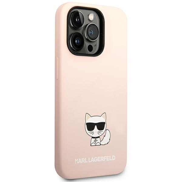 Kryt Karl Lagerfeld KLHCP14XSLCTPI Apple iPhone 14 Pro Max hardcase light pink Silicone Choupette Body