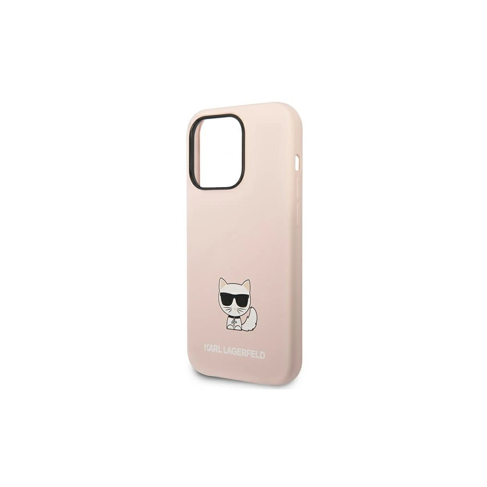Hurtownia GSM - Etui Karl Lagerfeld KLHCP14XSLCTPI Apple iPhone 14 Pro Max hardcase roz cu lumină/pink deschis Silicone Choupette Body - KLD1080 - {ean13} - Hurt