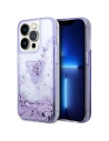 Guess GUHCP14XLFCTPU Apple iPhone 14 Pro Max purple hardcase Liquid Glitter Palm Collection
