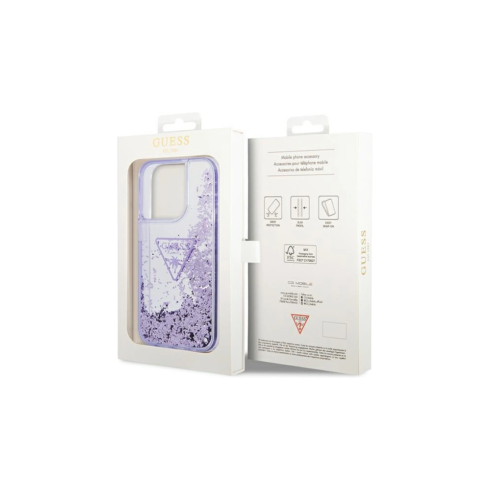 Hurtownia GSM - Etui Guess GUHCP14XLFCTPU Apple iPhone 14 Pro Max violet/hardcase Liquid Glitter Palm Collection - GUE2066 - {ean13} - Hurt