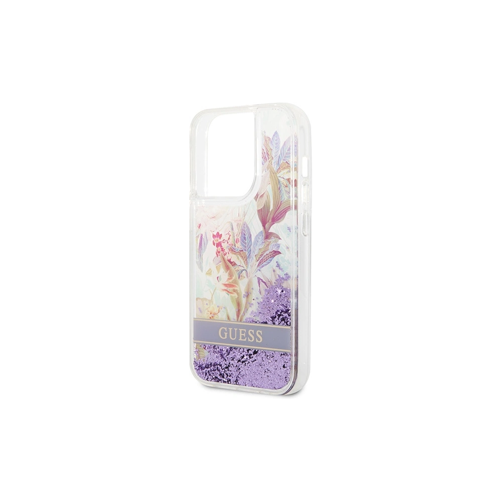 Hurtownia GSM - Etui Guess GUHCP14XLFLSU Apple iPhone 14 Pro Max violet/hardcase Flower Liquid Glitter - GUE2067 - {ean13} - Hurt