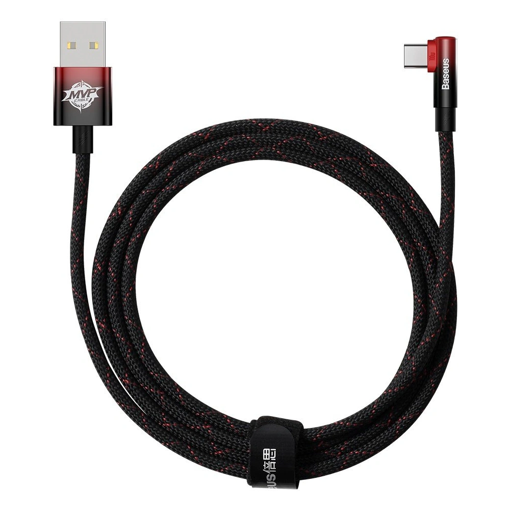 Wholesale Baseus MVP 2 Elbow USB-A - USB-C angle cable 2m PD 100W 5A red - BSU3567 - {ean13} - Hurt