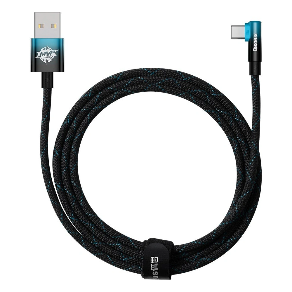 Hurtownia GSM - Cablul unghiular Baseus MVP 2 Elbow USB-A - USB-C 2m PD 100W 5A albastru - BSU3568 - {ean13} - Hurt