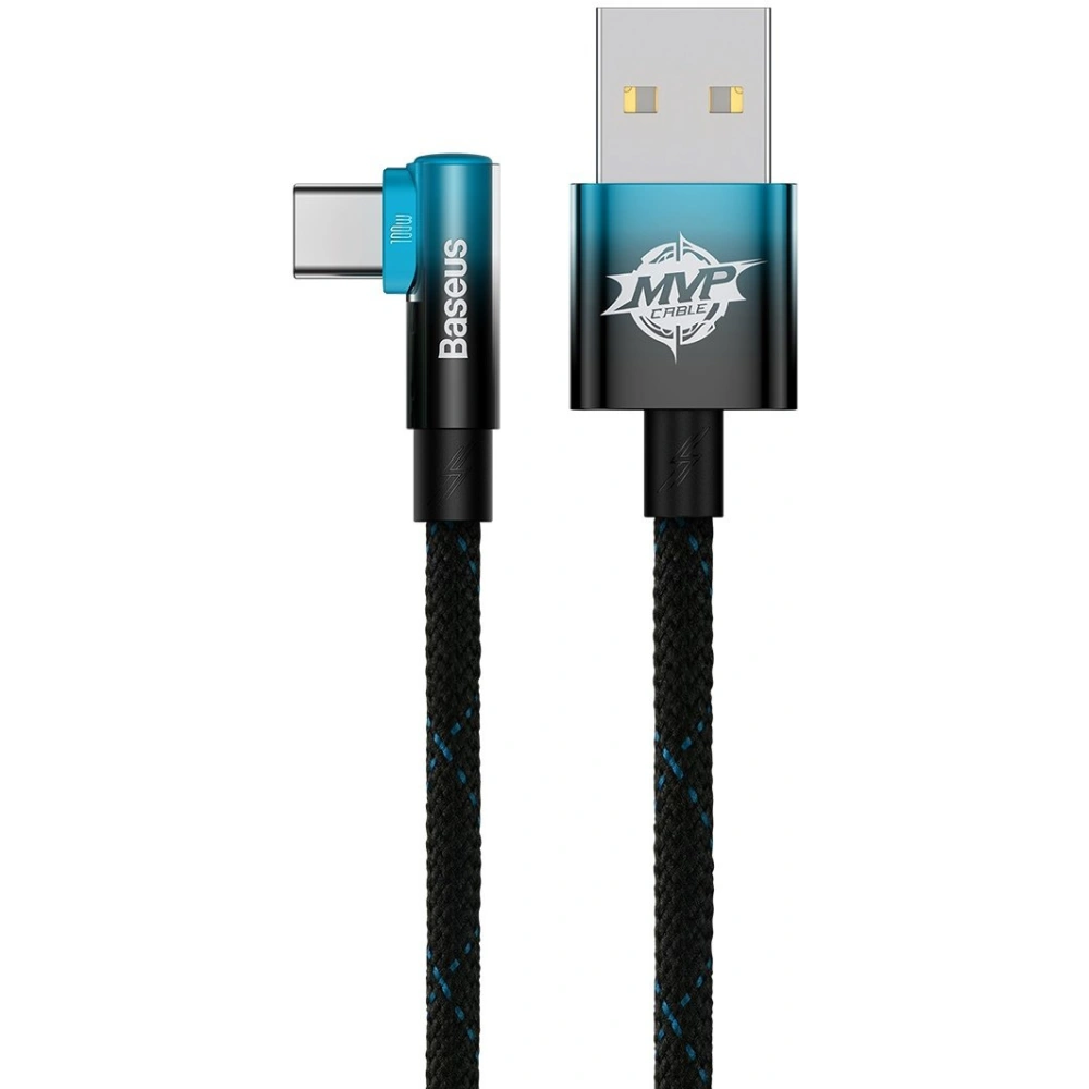 Hurtownia GSM - Kabel kątový Baseus MVP 2 Elbow USB-A - USB-C 2m PD 100W 5A modrý - BSU3568 - {ean13} - Hurt