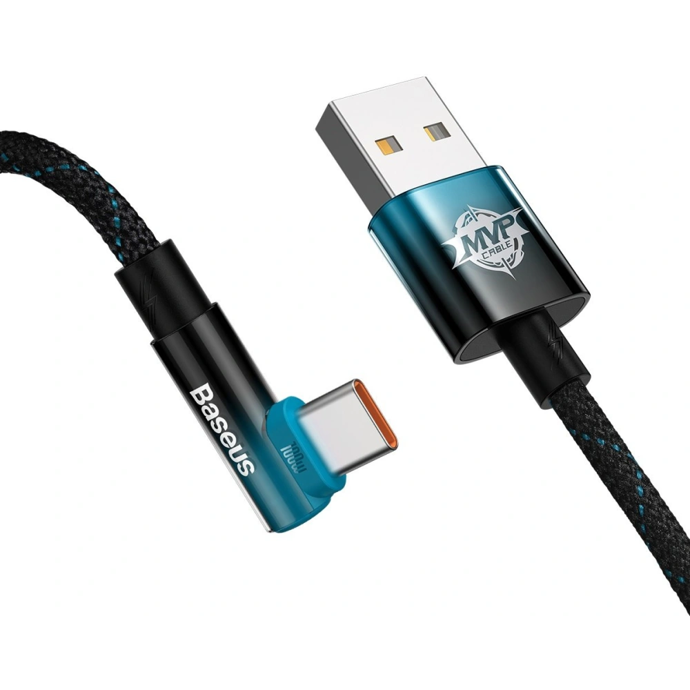 Hurtownia GSM - Kabel kątový Baseus MVP 2 Elbow USB-A - USB-C 2m PD 100W 5A modrý - BSU3568 - {ean13} - Hurt