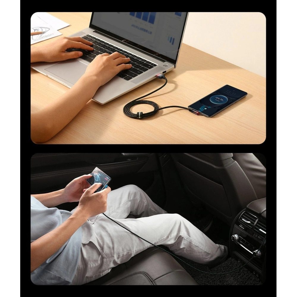 Hurtownia GSM - Kabel kątový Baseus MVP 2 Elbow USB-A - USB-C 2m PD 100W 5A modrý - BSU3568 - {ean13} - Hurt