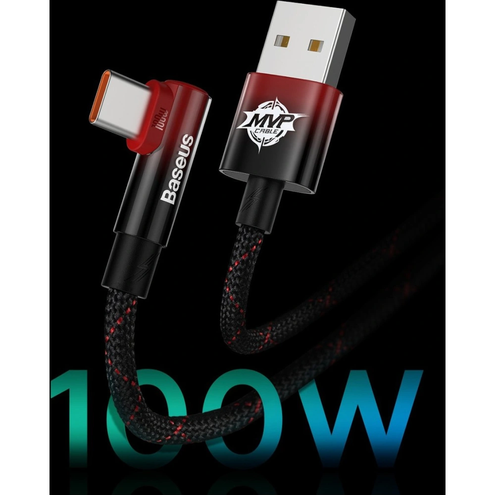 Hurtownia GSM - Kabel kątový Baseus MVP 2 Elbow USB-A - USB-C 2m PD 100W 5A modrý - BSU3568 - {ean13} - Hurt