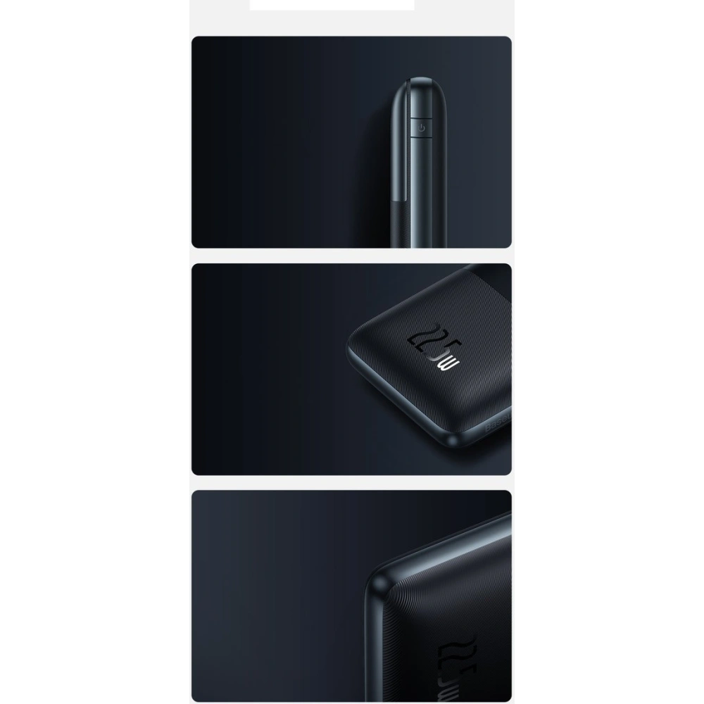 Wholesale Powerbank Baseus Bipow Pro 20000mAh 22.5W + USB-A - USB-C cable 3A 0.3m black - BSU3570 - {ean13} - Hurt