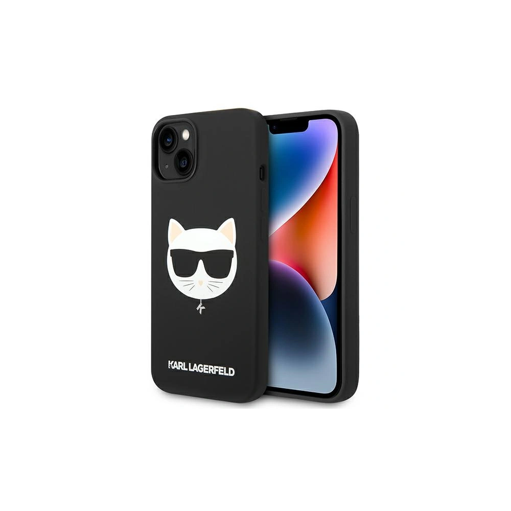 Hurtownia GSM - Case Karl Lagerfeld KLHMP14MSLCHBK Apple iPhone 14 Plus / 15 Plus Hardcase schwarz/schwarz Silikon Choupette Head Magsafe - KLD1083 - {ean13} - Hurt