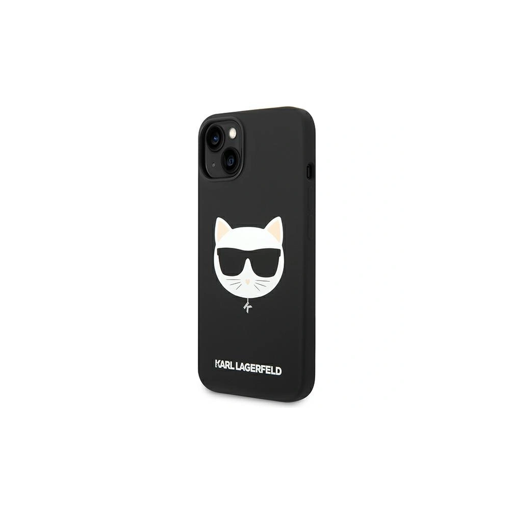 Hurtownia GSM - Case Karl Lagerfeld KLHMP14MSLCHBK Apple iPhone 14 Plus / 15 Plus Hardcase schwarz/schwarz Silikon Choupette Head Magsafe - KLD1083 - {ean13} - Hurt