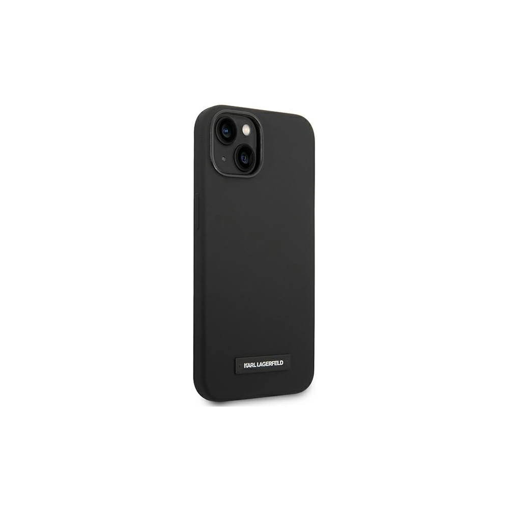 Hurtownia GSM - Etui Karl Lagerfeld KLHMP14MSLMP1K Apple iPhone 14 Plus / 15 Plus hardcase negru/black Silicone Plaque Magsafe - KLD1085 - {ean13} - Hurt