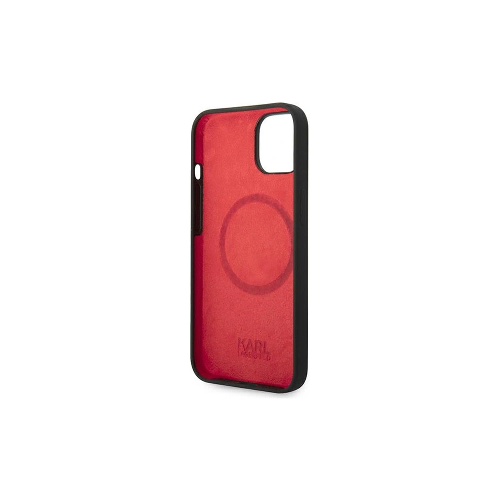 Hurtownia GSM - Etui Karl Lagerfeld KLHMP14MSLMP1K Apple iPhone 14 Plus / 15 Plus hardcase negru/black Silicone Plaque Magsafe - KLD1085 - {ean13} - Hurt