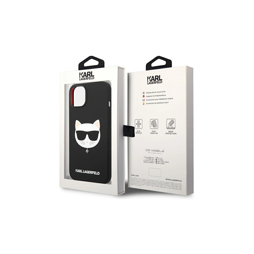 Hurtownia GSM - Case Karl Lagerfeld KLHMP14SSLCHBK Apple iPhone 14 Hardcase schwarz/schwarz Silikon Choupette Head Magsafe - KLD1086 - {ean13} - Hurt