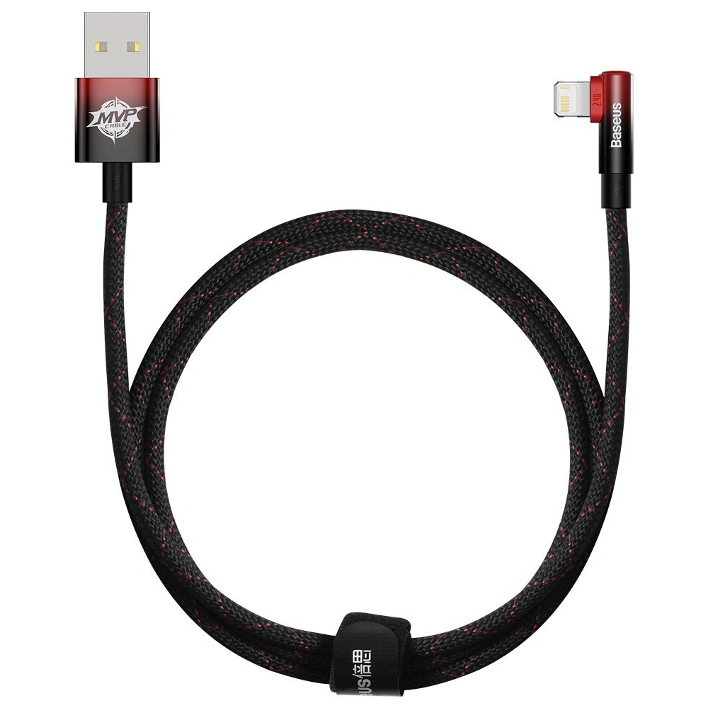 Hurtownia GSM - Kabel kątový Baseus MVP 2 Elbow USB-A - Lightning 1m 2.4A červený - BSU3572 - {ean13} - Hurt