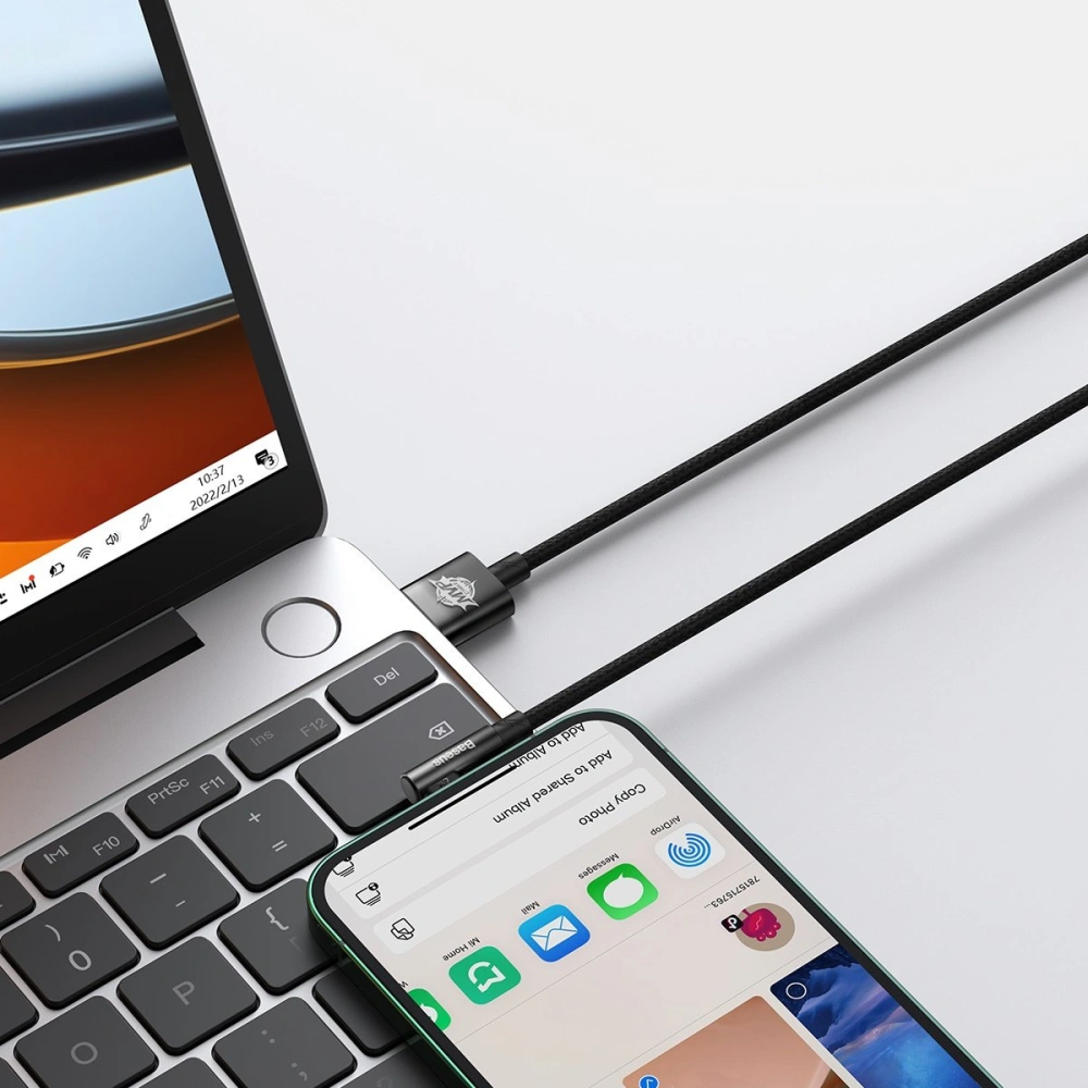 Hurtownia GSM - Kabel kątový Baseus MVP 2 Elbow USB-A - Lightning 2m 2.4A černý - BSU3573 - {ean13} - Hurt