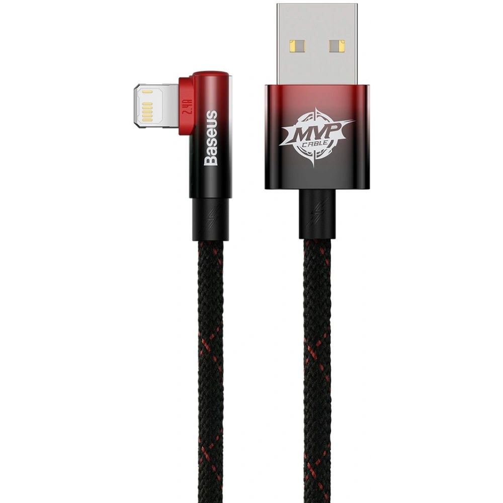 Hurtownia GSM - Kabel úhlový Baseus MVP 2 Elbow USB-A - Lightning 2m 2.4A červený - BSU3574 - {ean13} - Hurt