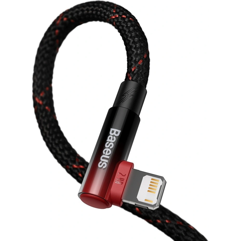 Hurtownia GSM - Kabel úhlový Baseus MVP 2 Elbow USB-A - Lightning 2m 2.4A červený - BSU3574 - {ean13} - Hurt