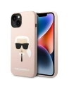 Case Karl Lagerfeld KLHMP14SSLKHLP Apple iPhone 14 Hardcase hellrosa/light pink Silikon Karls Kopf Magsafe