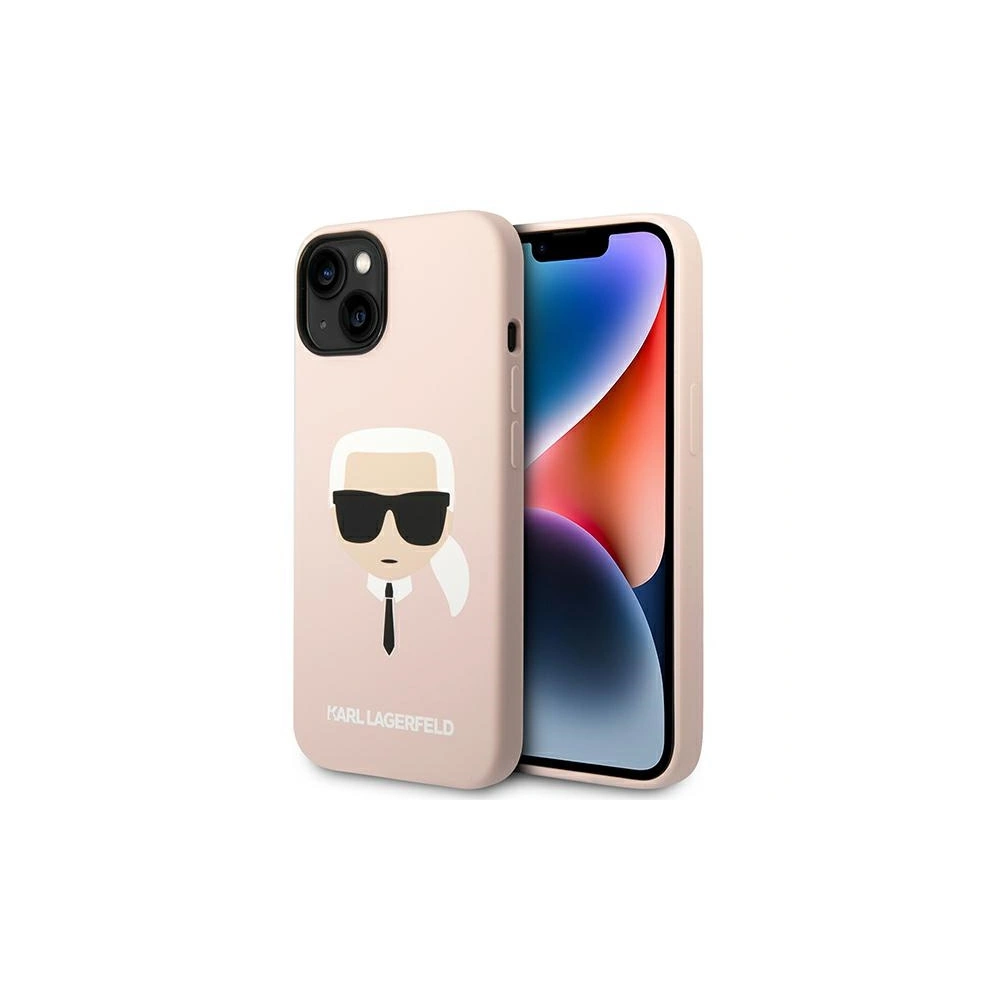 Hurtownia GSM - Case Karl Lagerfeld KLHMP14SSLKHLP Apple iPhone 14 Hardcase hellrosa/light pink Silikon Karls Kopf Magsafe - KLD1087 - {ean13} - Hurt
