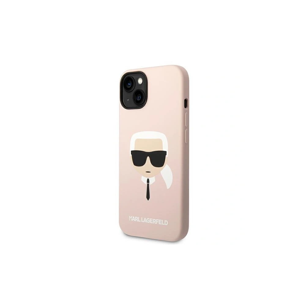 Hurtownia GSM - Etui Karl Lagerfeld KLHMP14SSLKHLP Apple iPhone 14 hardcase világos rózsaszín Szilikon Karl feje Magsafe - KLD1087 - {ean13} - Hurt