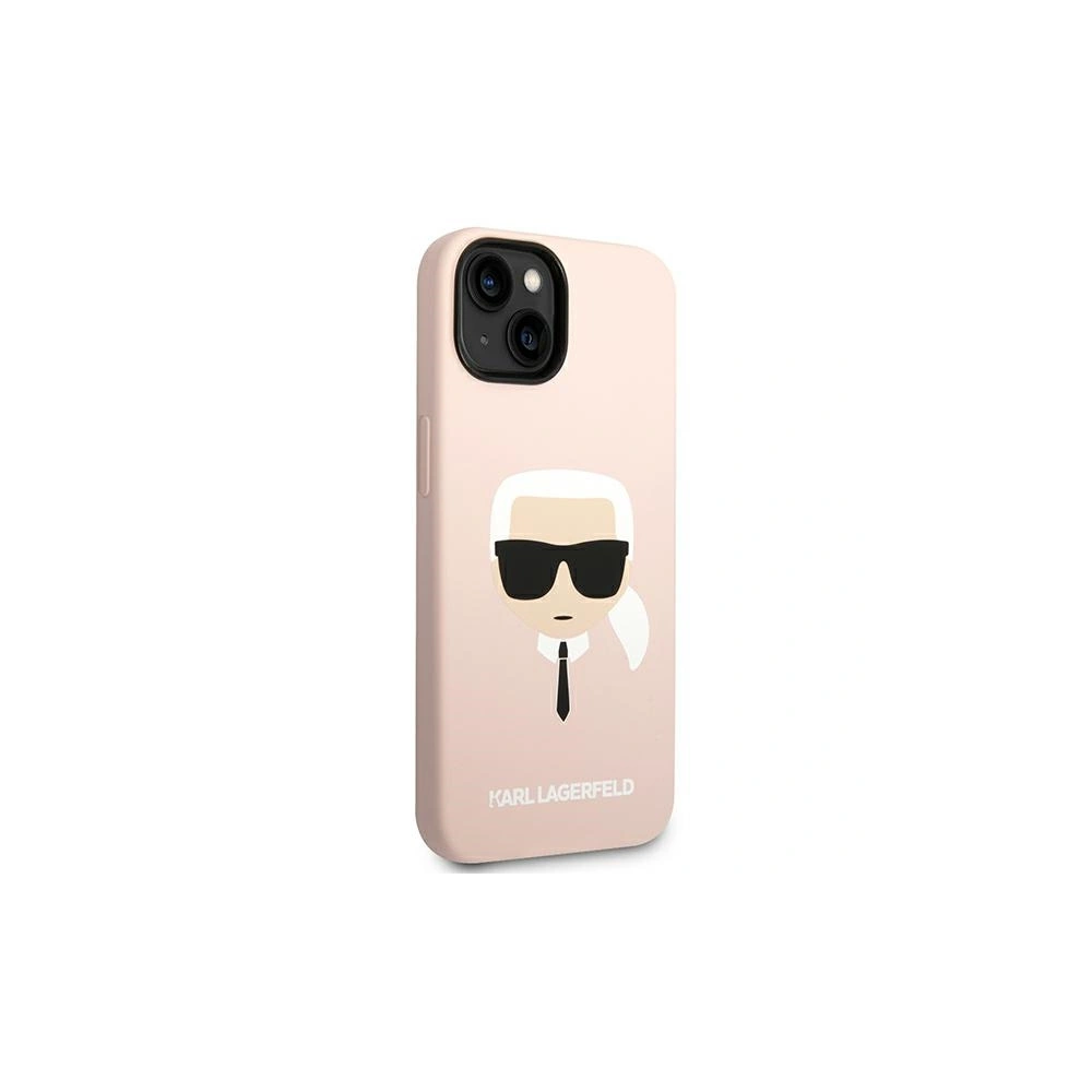 Hurtownia GSM - Case Karl Lagerfeld KLHMP14SSLKHLP Apple iPhone 14 Hardcase hellrosa/light pink Silikon Karls Kopf Magsafe - KLD1087 - {ean13} - Hurt