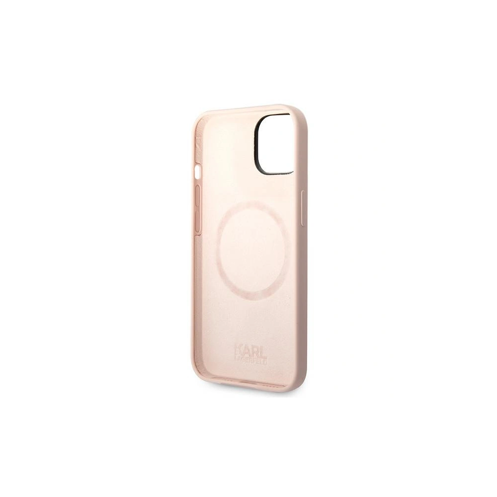 Hurtownia GSM - Case Karl Lagerfeld KLHMP14SSLKHLP Apple iPhone 14 Hardcase hellrosa/light pink Silikon Karls Kopf Magsafe - KLD1087 - {ean13} - Hurt