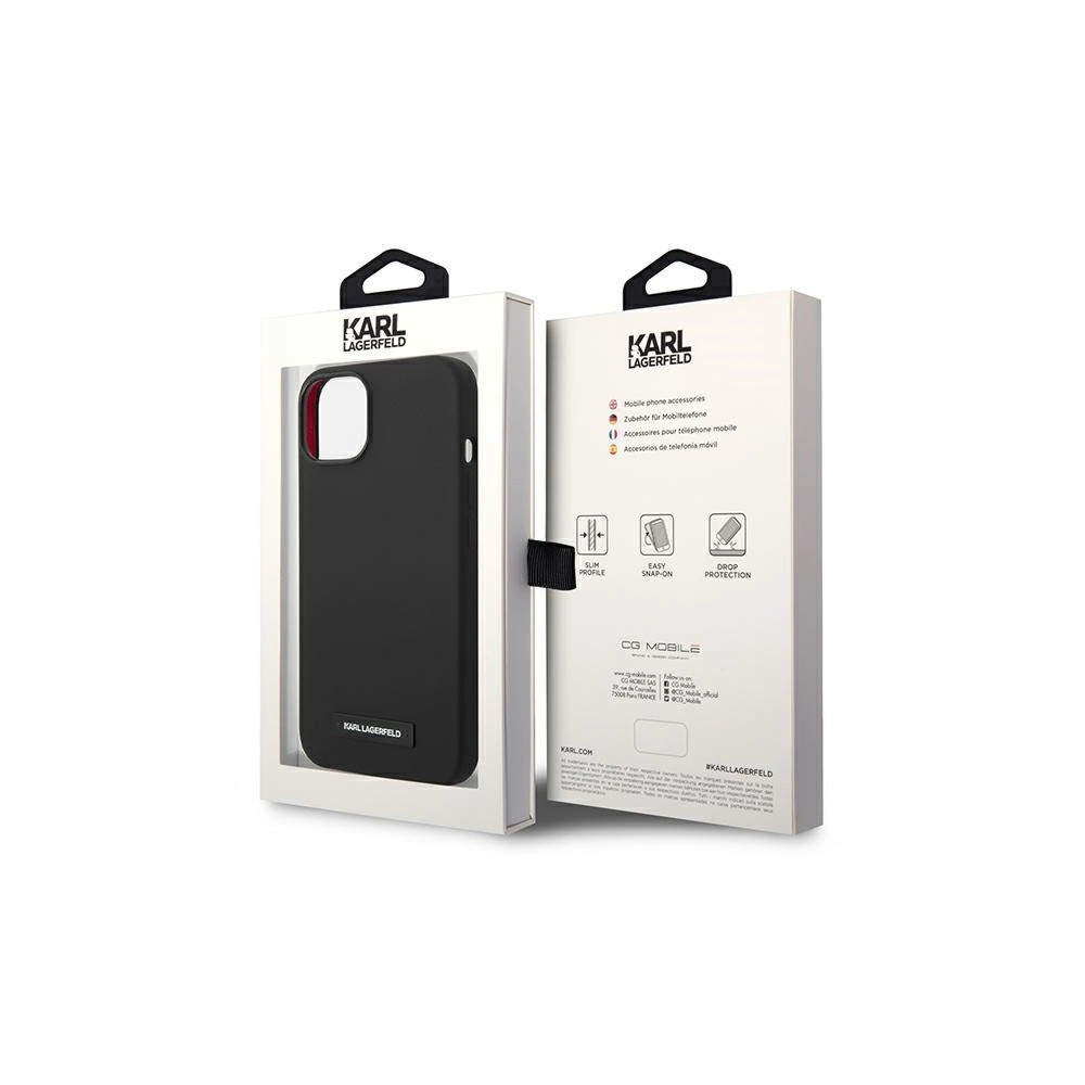 Hurtownia GSM - Case Karl Lagerfeld KLHMP14SSLMP1K Apple iPhone 14 Hardcase schwarz/black Silikon-Plakette Magsafe - KLD1088 - {ean13} - Hurt